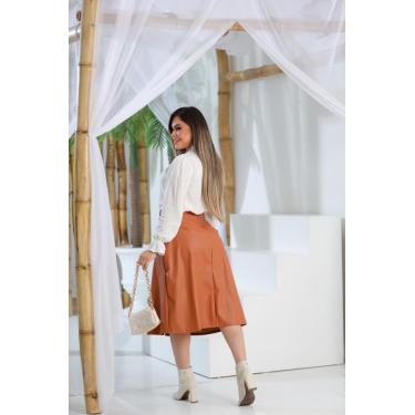 Imagem de Saia Midi Evasê Corino - Vilma Valentti