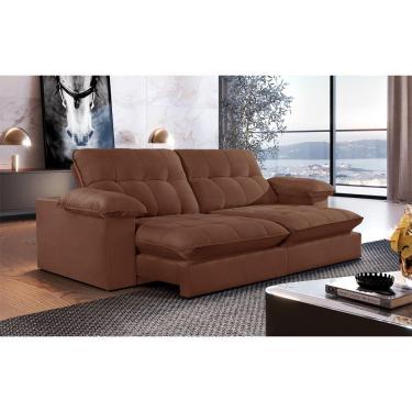 Imagem de Sofá Retrátil Juiz De Fora 2,50m 4 Lugares Molas Ensac. Txr Cobre