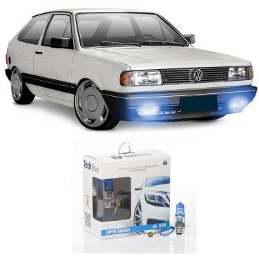 Imagem de Kit Lâmpadas Super Branca 8500k Farol de Milha Volkswagen Gol G1 Quadrado 1987 à 1994