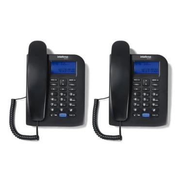 Imagem de Kit 02 Telefones Com Fio Identif. Chamada Tc 60 Id Intelbras