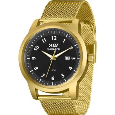 Imagem de Relógio X-Watch Masculino Ref: Xmgs1049 P2kx Casual Mesh Dourado