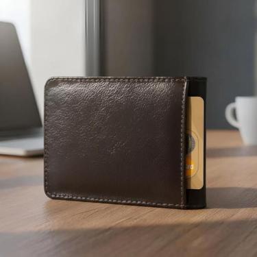 Imagem de Mini Carteira Pequena Masculina de Couro Legitimo Slim Premium - Artlu