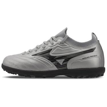 Imagem de Chuteira Society Mizuno Regent AS Junior, Prata, 36