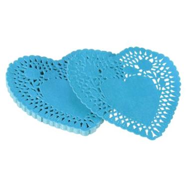 Imagem de YELARXI Doilies de papel, papel de coração, toalha de renda, descartáveis, utensílios de mesa modernos, decorativos a granel – adequado para bolos/sobremesas/alimentos fritos grelhados assados) 10