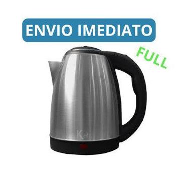 Imagem de Chaleira Jarra Elétrica Térmica Bule Com Tampa Inox Prateada 1.8litros