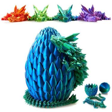 Imagem de Brinquedo articulado Dragon Egg Crystal Dragon impresso 3D de 38 cm - 