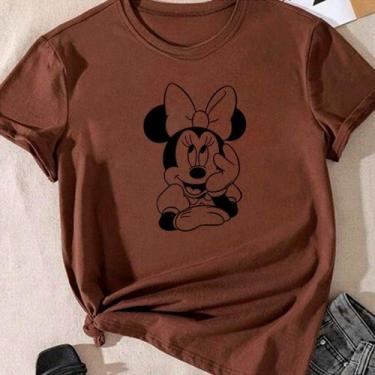 Imagem de T-shirt Blusa Linda Mickey Minnie Mouse Fofa Camiseta Feminina Camisa 