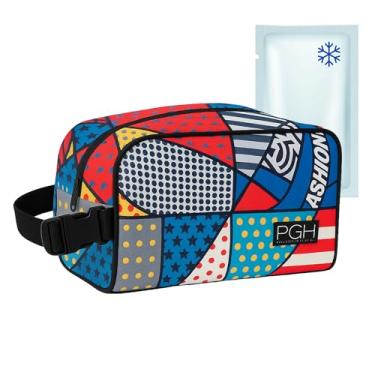 Imagem de Lancheira Bolsa Térmica Adulto ou Infantil Pequena, PGH Snacker (Soleil com Gelo)