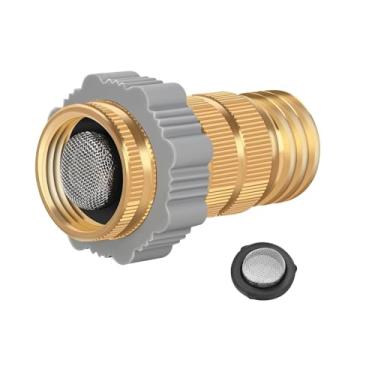 Imagem de Chillerk Regulador de pressão de água de alto fluxo RV 50-55 psi, redutor de pressão de água em linha de latão sem chumbo de 3/4 polegadas para trailer, sistema de encanamento de trailer