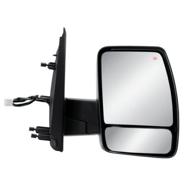 Imagem de Retrovisor de porta do lado direito do passageiro elétrico e vidro aquecido, capa traseira cromada, dobrável manual para Nissan NV1500 NV2500 NV3500 de 2012 a 2021