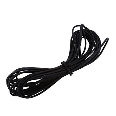 Imagem de Cordão elástico elástico de 4 mm, cordão de amarração de alta elasticidade para bricolage, joias, tendas, bolsas, preto