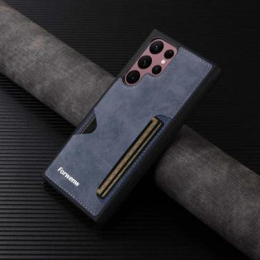 Imagem de Capa De Cartão Retro Em Couro Para Samsung Galaxy S24 S25 Ultra S23 FE