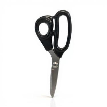 Imagem de Tesoura Profissional de Aço Inoxidável, 19cm (7,5 Polegadas), Cabo Ergonômico Emborrachado, para Costura, Artesanato e Uso Doméstico, Lâminas Precisas