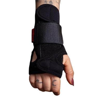 Imagem de Munhequeira de Pulso com Tala Bilateral Curta Ortopédica Tamanho Único Preto Progne Sports (Unid.)-Unissex