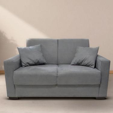 Imagem de Sofá Estofado 2 Lugares Sala Estar Recepção Sofia Suede Cinza