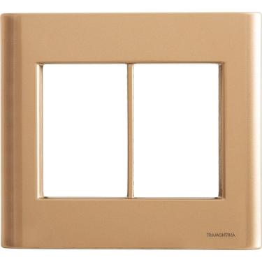 Imagem de Placa 6 Postos 4x4 Tramontina Giz Ouro Metalizado Sem Suporte Tramontina