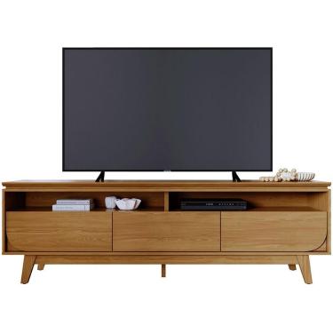 Imagem de Rack Bancada Serena 3 Gavetas Para Tv De 75 Polegadas Cumaru