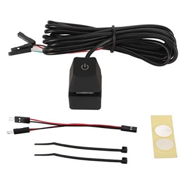 Imagem de Botão de energia de PC, interruptor de energia para PC de mesa ABS de 2 metros amplamente utilizado, teclas mecânicas de interruptor azul práticas para escritório