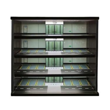 Imagem de MotiveTech Vitrine de Estacionamento 1/64, Garagem de Modelo de Carro com Luz, 5 Níveis, Presente Elegante, Exposição de Paisagem, Caixa de Armazenamento,