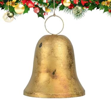 Imagem de Rrlihjgu Sinos Natalinos Decorativos,Decorações Rústicas Para Casa Em Festividades - Enfeites Dourados Vintage Para Arvore De Natal,Para Interior Exterior Janela Parede Lareira Jardim Porta Da Frente