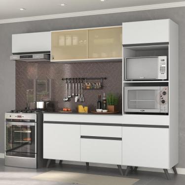 Imagem de Armário De Cozinha Compacta 4 Peças Mp3691.964 Veneza Branco