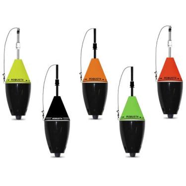 Imagem de Kit 5 Boias Cevadeira Copo Preto Robusta 65gr - JR Pesca