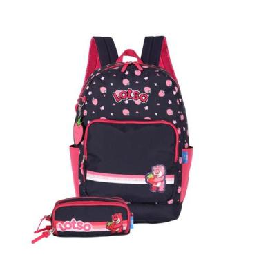 Imagem de Kit Mochila Costas Lotso E Estojo Triplo Juvenil Toy Story, Azul