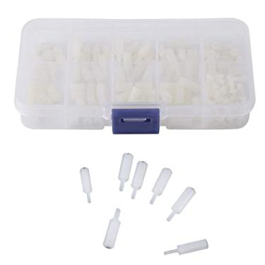 Imagem de Fafeicy Conjunto de Porcas de Parafusos Sextavados de Nylon 200 Unidades, Vários Tamanhos M2.5 Com Caixa de Plástico, à Prova d'água e Resistente, Bem Fabricado, Armazenamento Conveniente