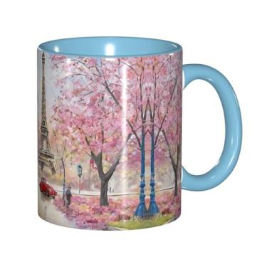 Imagem de Zeraoke Linda Torre Eiffel Paris Impressão Criativa Canecas de Café, Personalizadas, Presente para Família, Tamanho 325 ml, Unissex