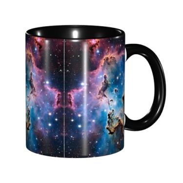 Imagem de Zeraoke Canecas de café criativas coloridas com estampa de galáxia, personalizadas, presente para família, tamanho de 325 ml, unissex