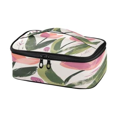 Imagem de Burbuja Lancheira térmica rosa tulipas para homens e mulheres, mini lancheira reutilizável Lancheira portátil com alça para trabalho, viagem, piquenique