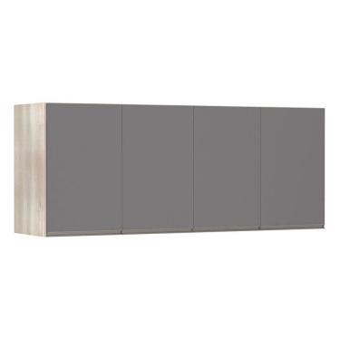 Imagem de Maleiro Casal Luciane 4 Portas Prime Plus 165 Cm Cinza Puro