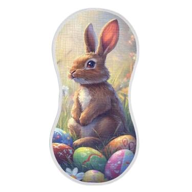 Imagem de xigua Lindo conjunto de 4 panos de musselina de coelho marrom para arroto, panos super macios e absorventes, roupas de arroto de algodão, presente de chá para recém-nascidos, bebês meninas e meninos