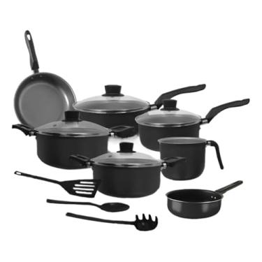 Imagem de Jogo De Panelas De Cozinha Com 10 Peças Preto