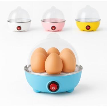 Imagem de Cozedor Elétrico de Ovos a Vapor 7 Unidades, Egg Cooker Portátil com Desligamento Automático, Escalfador Legumes Vapor, Compacto para Café da Manhã Saudável, Cozinha, Trailer e Viagem 110V Premium