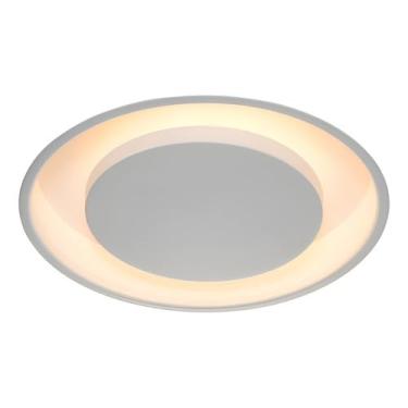 Imagem de Plafon Embutir Redondo Alumínio Luz Indireta 33cm E27 Branco