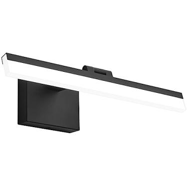 Imagem de SOLFART 3 Luzes De Penteadeira Reguláveis 18" Com Temperatura Cor Para Banheiro, Luminária Led Preta Moderna 3C