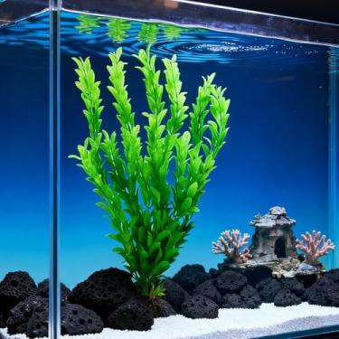 Imagem de Decoração de aquário artificial subaquática, plantas falsas, plantas aquáticas, grama, plástico, aquário, aquário, decoração paisagística (estilo 5,32 * 10 * 6 cm)