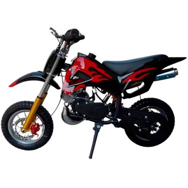 Imagem de Mini Moto Infantil Gasolina 2 Tempos 49CC Cross Trilha Off Road Preta Importway WVDB-006 Dirt