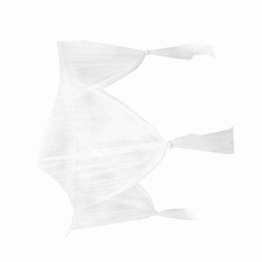 Imagem de Cryfokt Rede Mosquiteira Elegante Com 4 Cantos, Rede de Dossel para Camas Queen King Size, Material de Poliéster, Cor Branca, Proteção para Dormir Em Ambientes Internos (Branco)