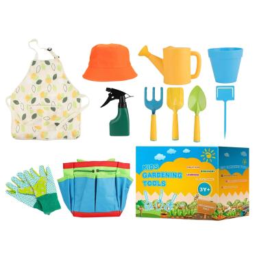 Imagem de Ferramentas de Jardinagem para Crianças - Regador e Rasto de Jardim | Conjunto De Jardim Com 11 Peças Para Crianças - Para Areia Da Praia Plantio E Brincadeiras Ao Ar Livre No