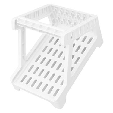 Imagem de Estink Suporte para Etiquetas de Impressora de Código de Barras para Rolo e Etiquetas Em Formato Fanfold Com Material ABS, Compatível Com Rolo de 110mm e Folha Térmica de 180x100mm (WHITE)