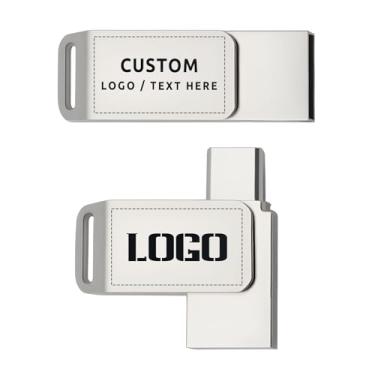Imagem de Flash Drive OTG personalizado com opção de embalagem, pacote com 50 logotipo personalizado tipo C duplo e unidade USB para promoções de negócios, presentes corporativos, eventos, brindes de marca em
