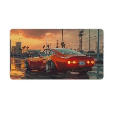 Imagem de FoRes Tapete de mouse retrô clássico JDM carro 240z grande para jogos base de borracha antiderrapante tapete de mesa laptop acessórios de computador suprimentos bloco de escrita para escritório casa