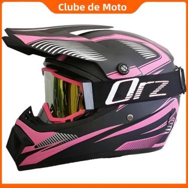 Imagem de Capacete De Motocross Infantil Para Off-Road Com Equipamento De Proteç