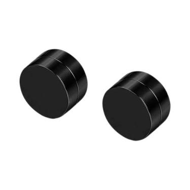Imagem de Brincos Magnéticos De Aço Inoxidável Preto (Não Perfurados) 6-12mm Par