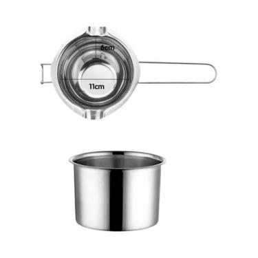 Imagem de Kit de panela de cera de aço inoxidável, velas de chocolate derretido 