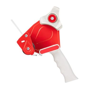 Imagem de KAIYUEMAOYI Dispensador de Fita Adesiva Portátil E Prático de 5 Cm de Largura com Cortador de Fita, Ideal para Embalagem Doméstica E Mudanças, Vermelho, Tamanho real