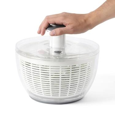 Imagem de Calphalon Aero Spinner de salada de 6,3 Qt, wahser de frutas, tigela de lavagem de frutas com filtro, limpador vegetal, limpador de salada, lavadora de alface