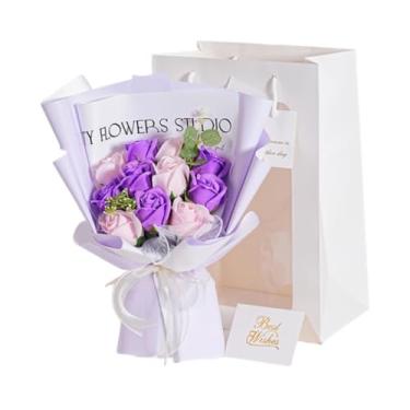 Imagem de WeiLaiKeQi Rosas preservadas duram de 2 a 3 anos. Flores artificiais que parecem eternas. Românticas para o Dia dos Namorados, aniversário de casamento, noivado, Violento